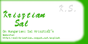 krisztian sal business card